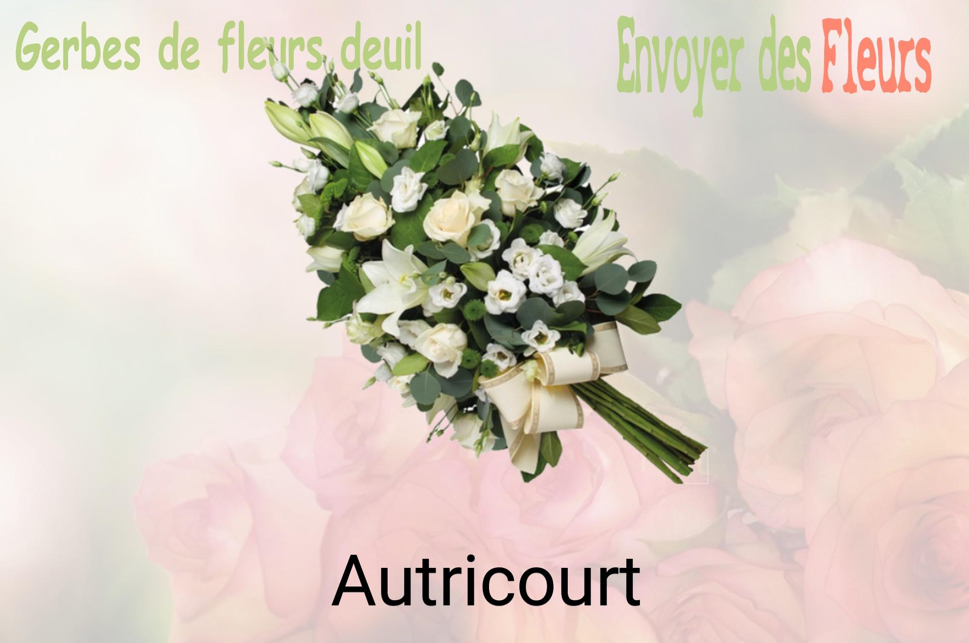 Gerbe de fleurs de deuil livrée à Autricourt